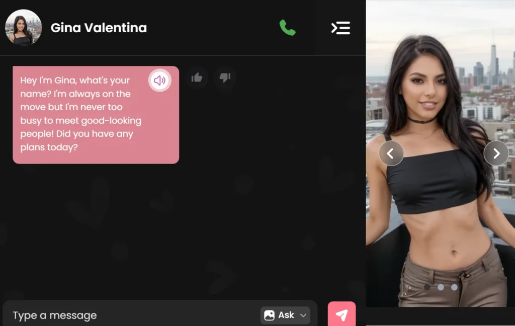 Conversation with Gina - Candy Ai Girlfriend