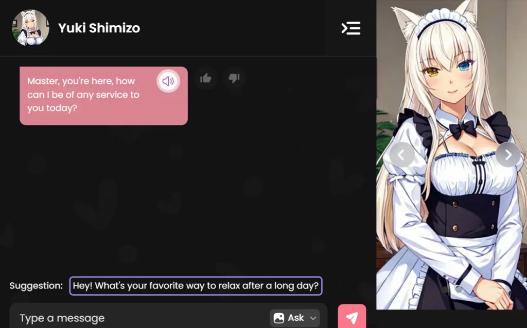 Conversation with Yuki - Candy AI Anime Girlfriend
