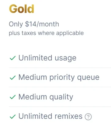 OnlyWaifus Pricing- Gold Plan