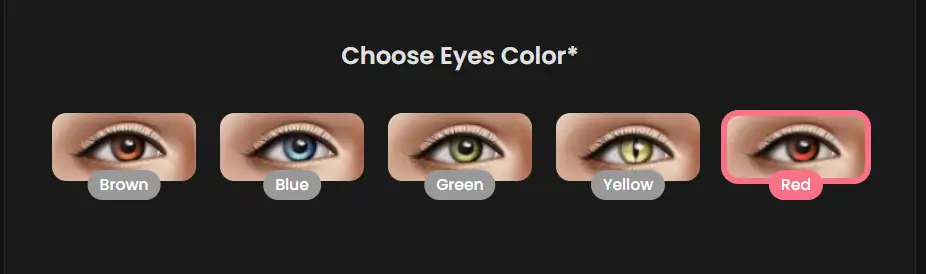Choose Eyes Colour Of CandyAI